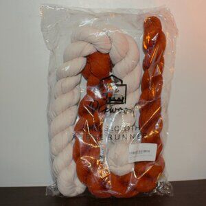 Cheesecloth Table Runner – Set of 2 (Beige & Copper)